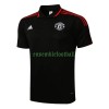 Manchester United Polo d'Entraînement 22-23 Noir Rouge Noir Pour Homme